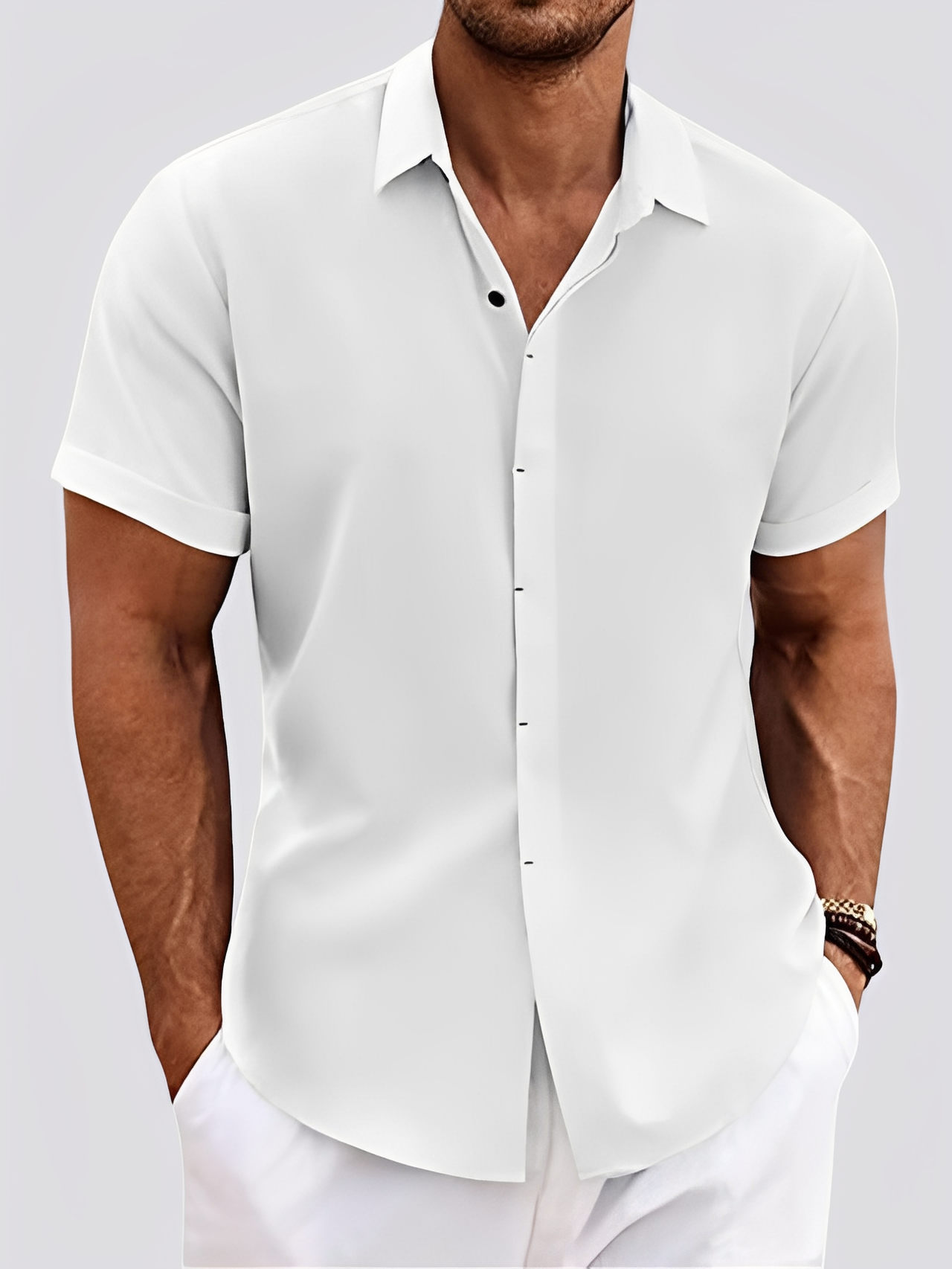 Declan - Herrenhemd mit Knöpfen für den Alltag