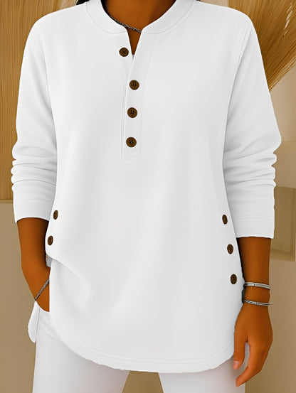 Jocelyn - Luźny sweter z guzikami dla kobiet