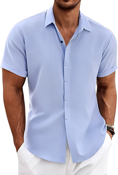 Denzil - Breathable short-sleeved shirt for men