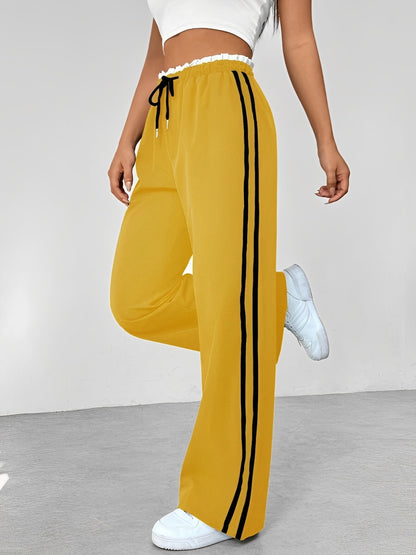 Eleanor - Sportowe, szerokie spodnie o prostym kroju dla kobiet