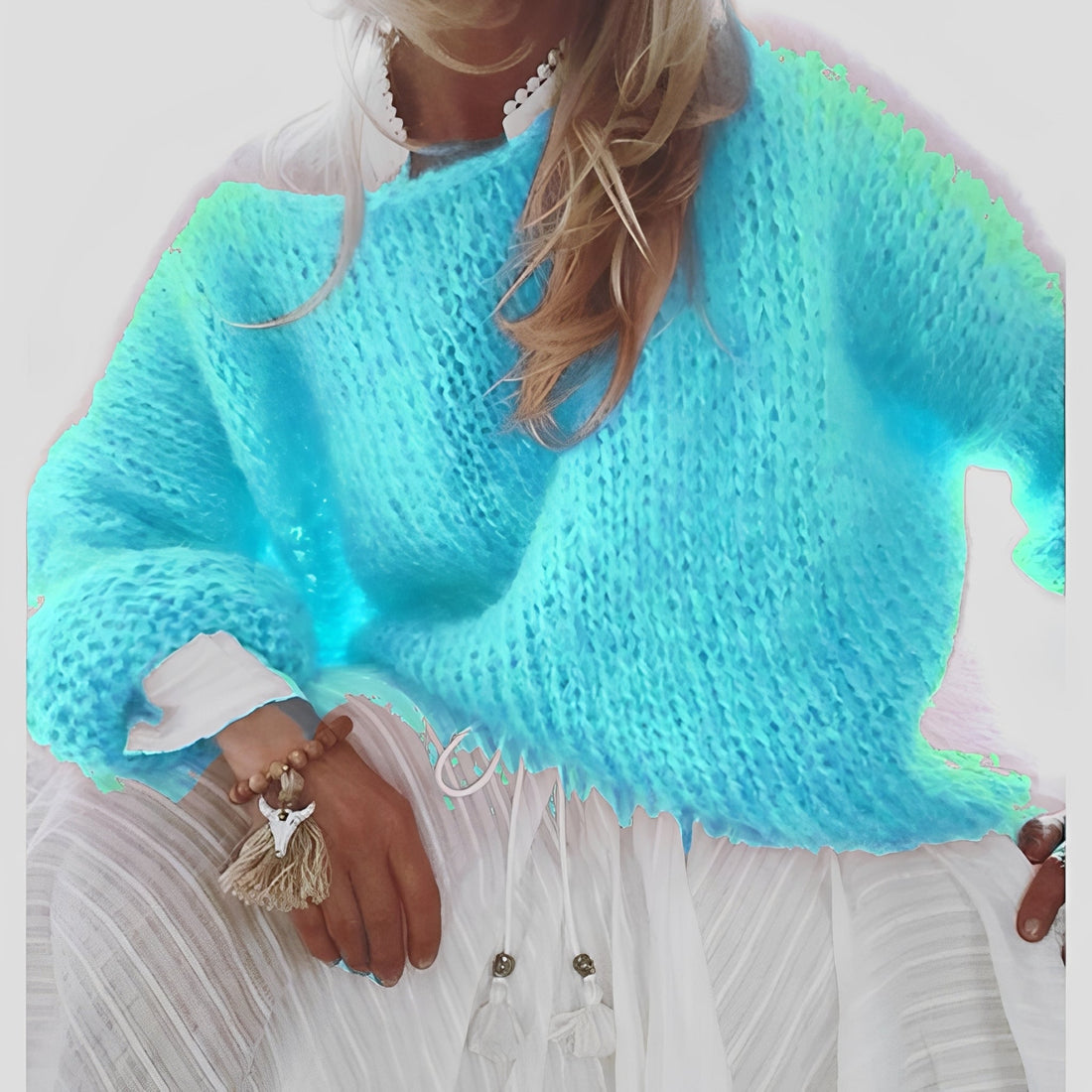Caroline - Wygodny, luźno dziergany sweter damski