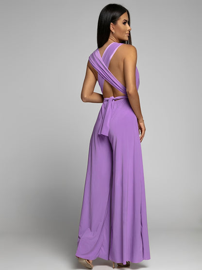Hazel - Elegant backless jumpsuit for women