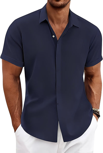 Denzil - Breathable short-sleeved shirt for men