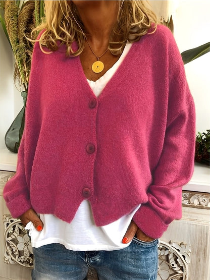 Evette - Kobiecy sweter z guzikami, luźny