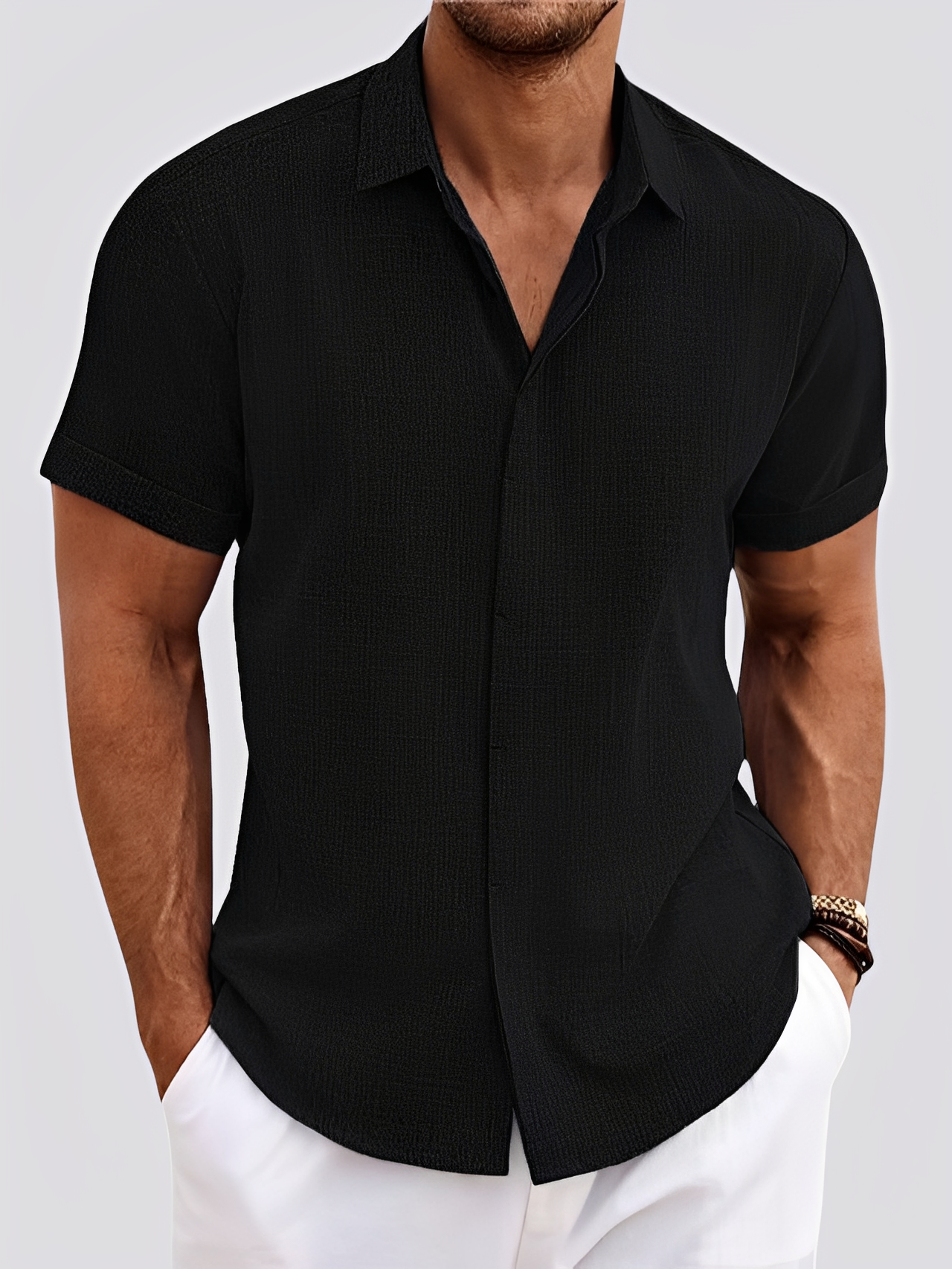 Declan - Herrenhemd mit Knöpfen für den Alltag