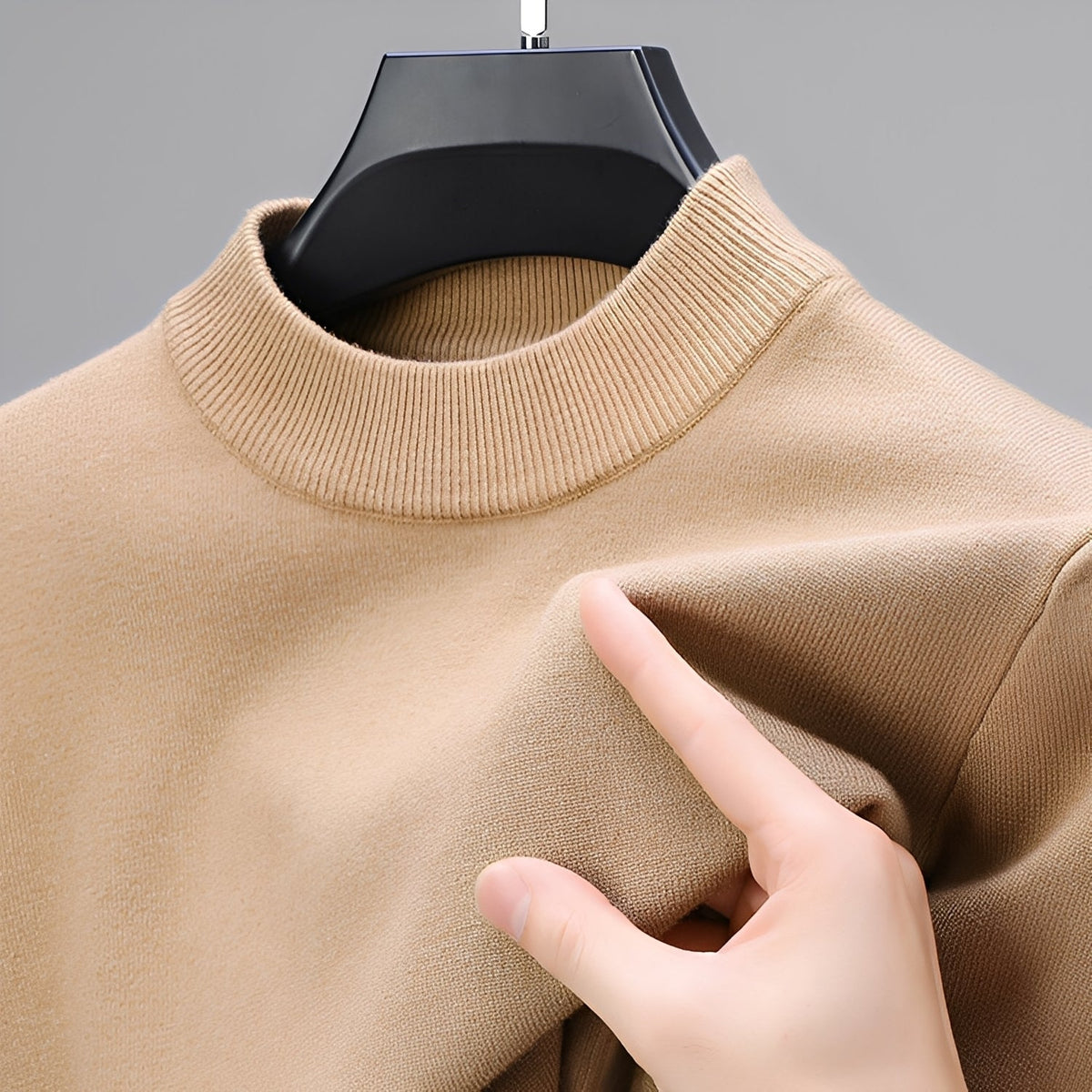 Davis – Elegancki sweter męski z wykończeniem na dole