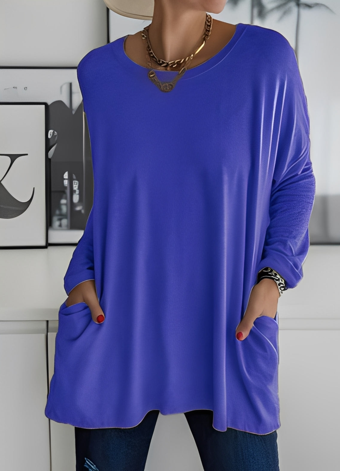 Shanene - Sweter damski o luźnym kroju