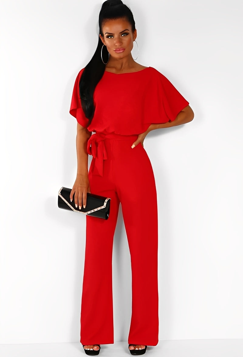 Hazel - Stylish jumpsuit with belt for women