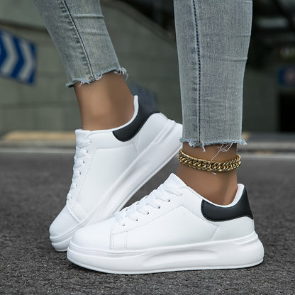Layla - Białe Skórzane Sneakers Damskie do Codziennego Stylu