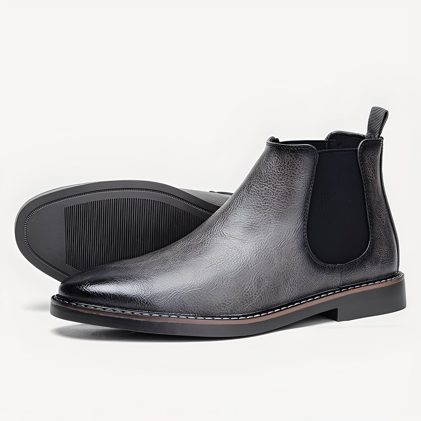 Clifton - Tradycyjne męskie buty Chelsea ze skóry