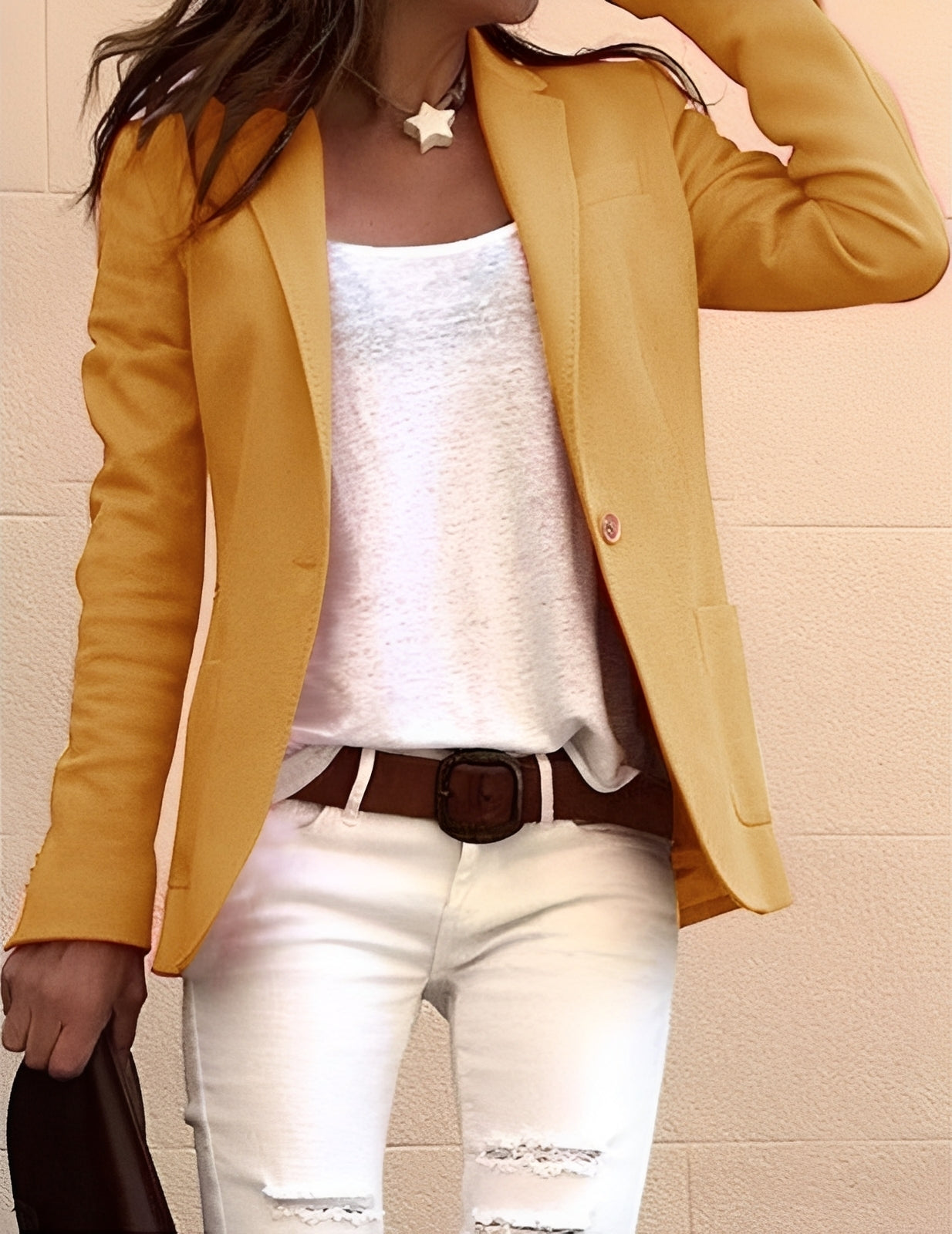 Yasmin - Swobodny blezer z klapami dla kobiet