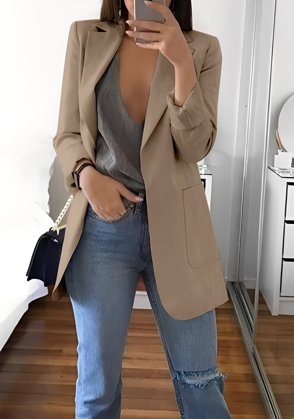 Stephanie - Stylowy, świetnie dopasowany żakiet dla pań