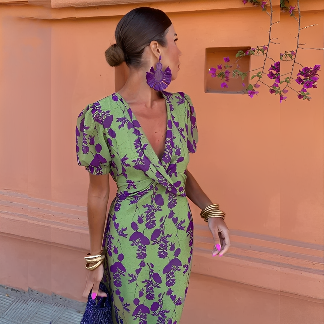 Aglaé - Elegancka sukienka w kwiaty dla kobiet