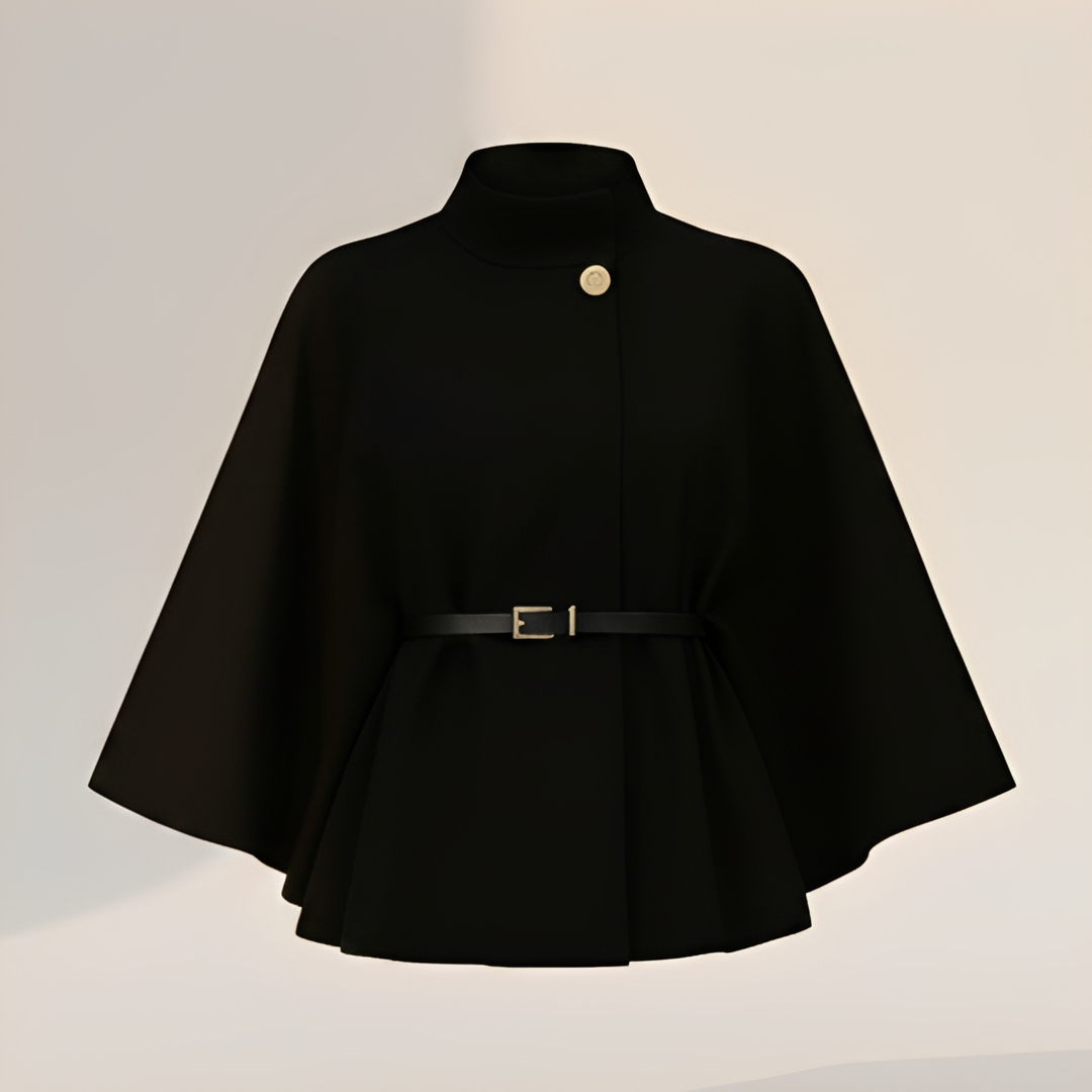 Lindsey - Elegancka kurtka z paskiem i rękawami typu batwing