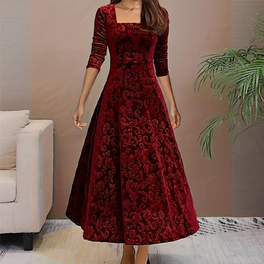 Malvina - Stilvolles Kleid mit quadratischem Ausschnitt für Damen