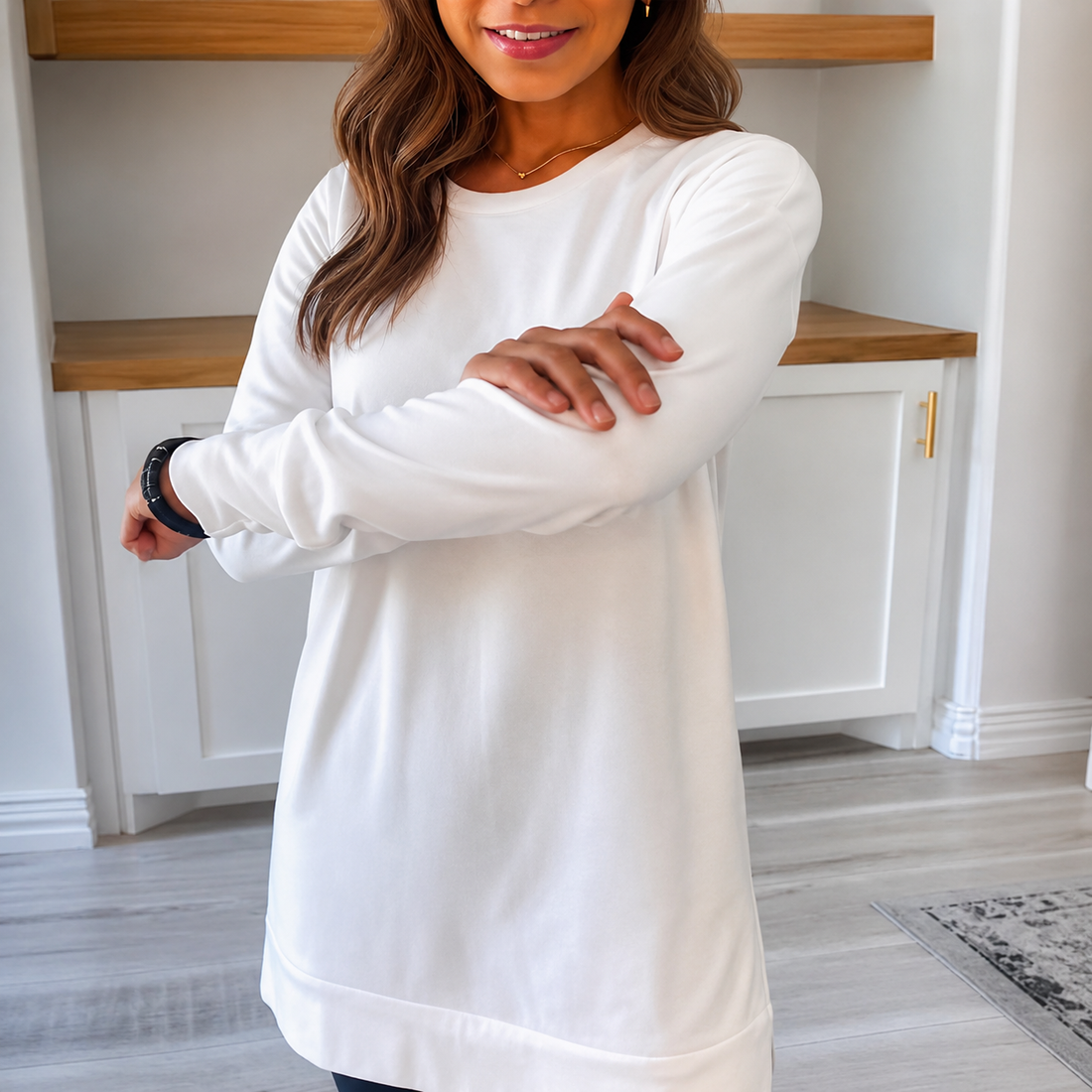 Magali - Elegancka koszula z okrągłym dekoltem