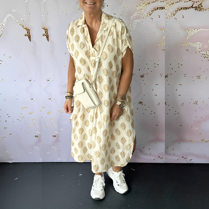 Xandra - Elegancka, luźna sukienka z jodły dla kobiet