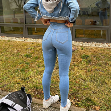 Leyza - Stylowe jeansy slim-fit