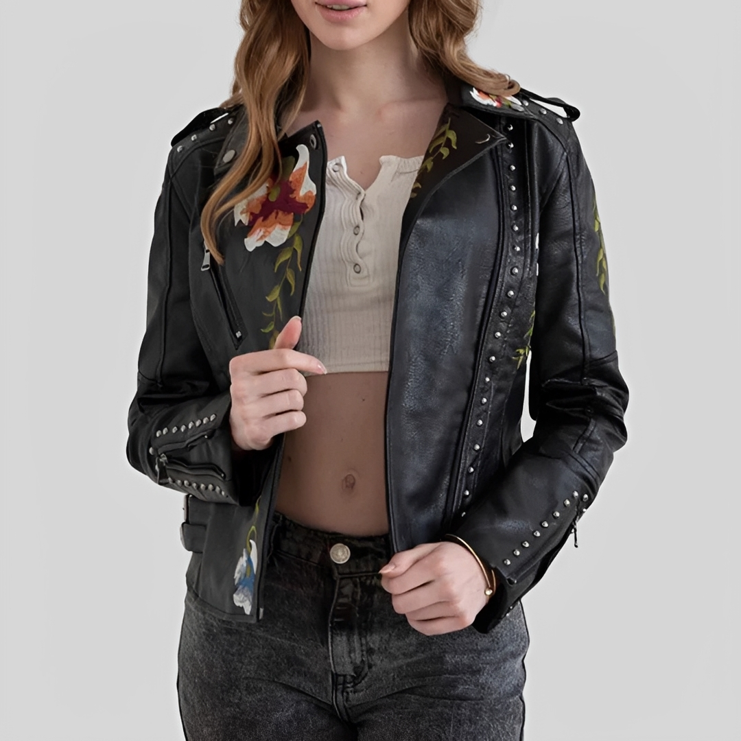 Zoey - Vintage Haftowana Kurtka