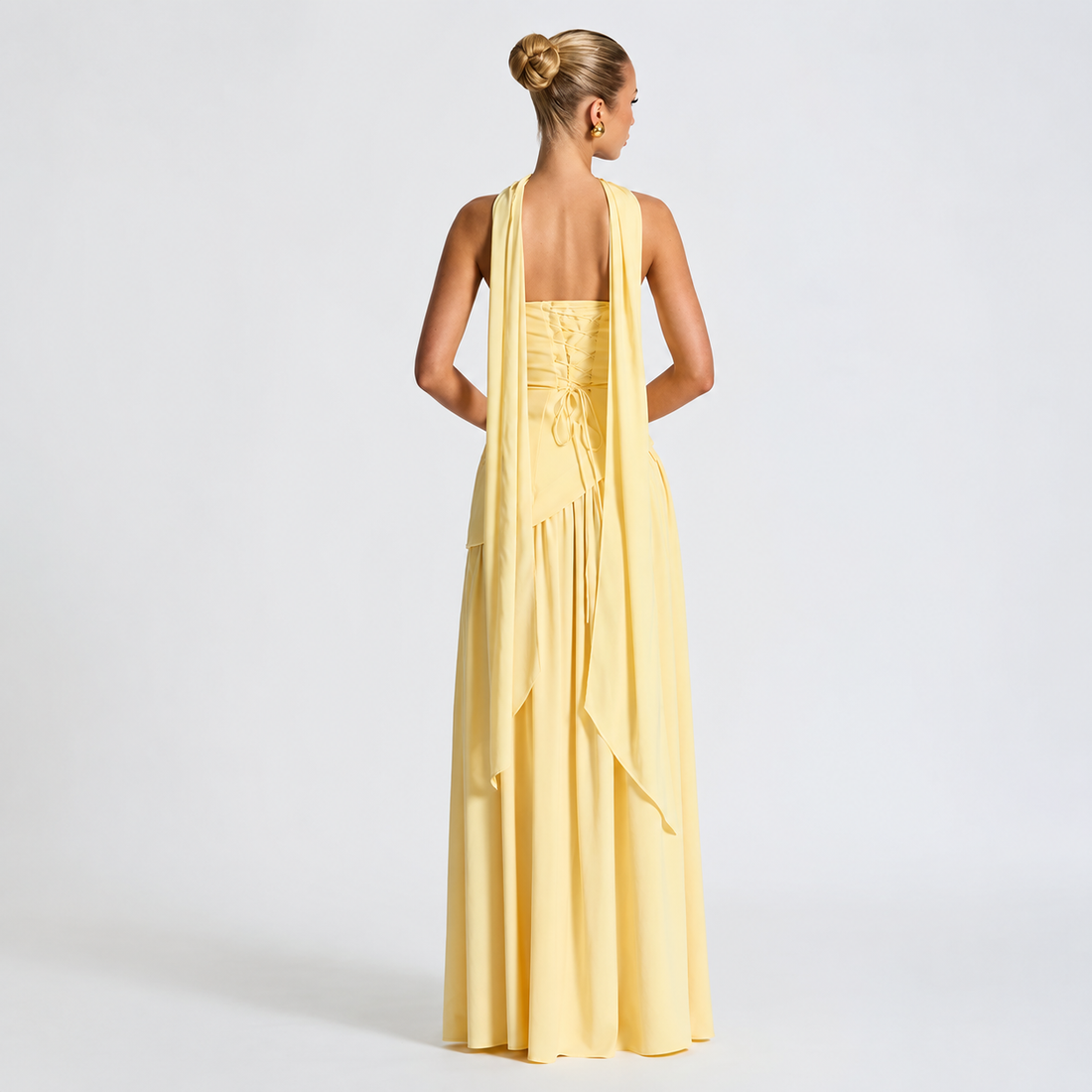 Fatimea - Elegancka Sukienka Maxi z Gorsetem