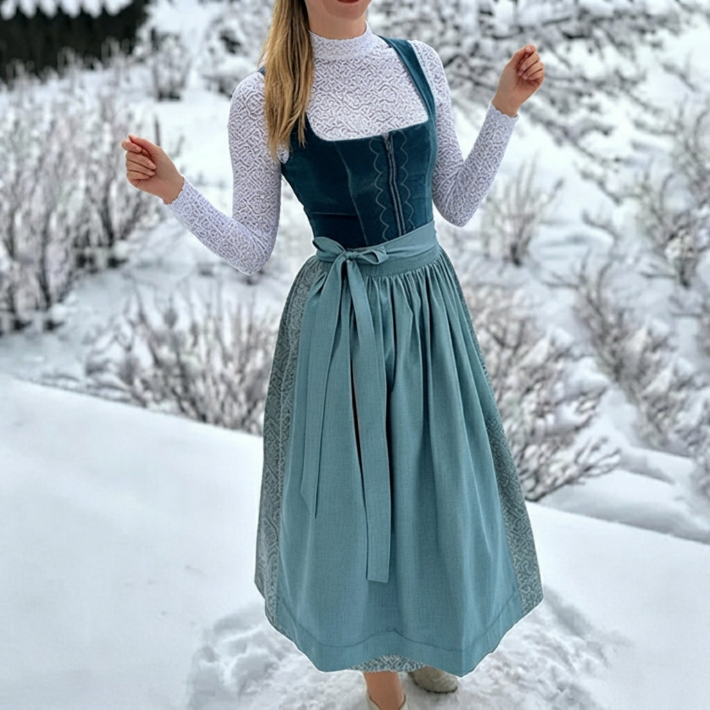 Muriel - Elegancka tradycyjna sukienka dirndl (Podszewka nie jest dołączona)