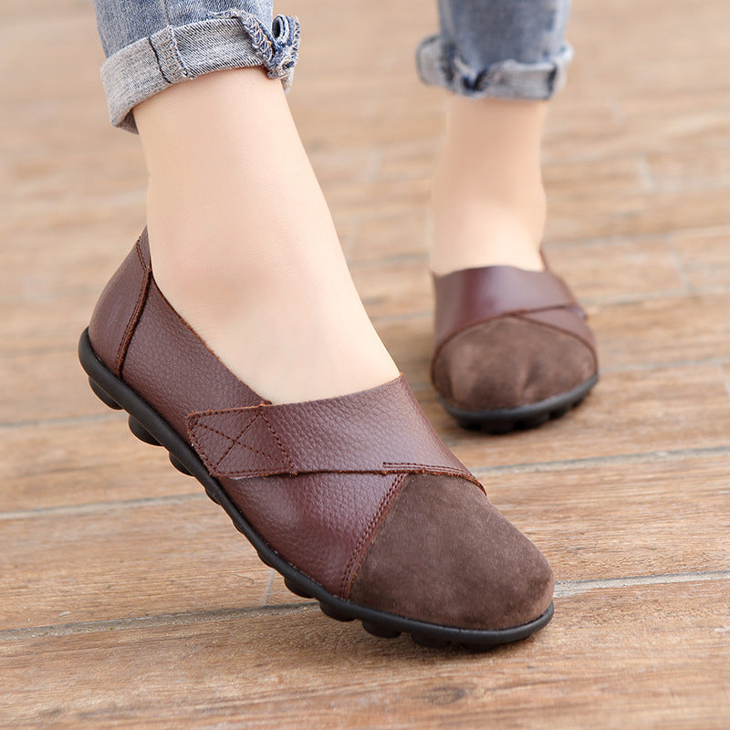 Merideth - Damskie buty na rzepy do codziennego użytku