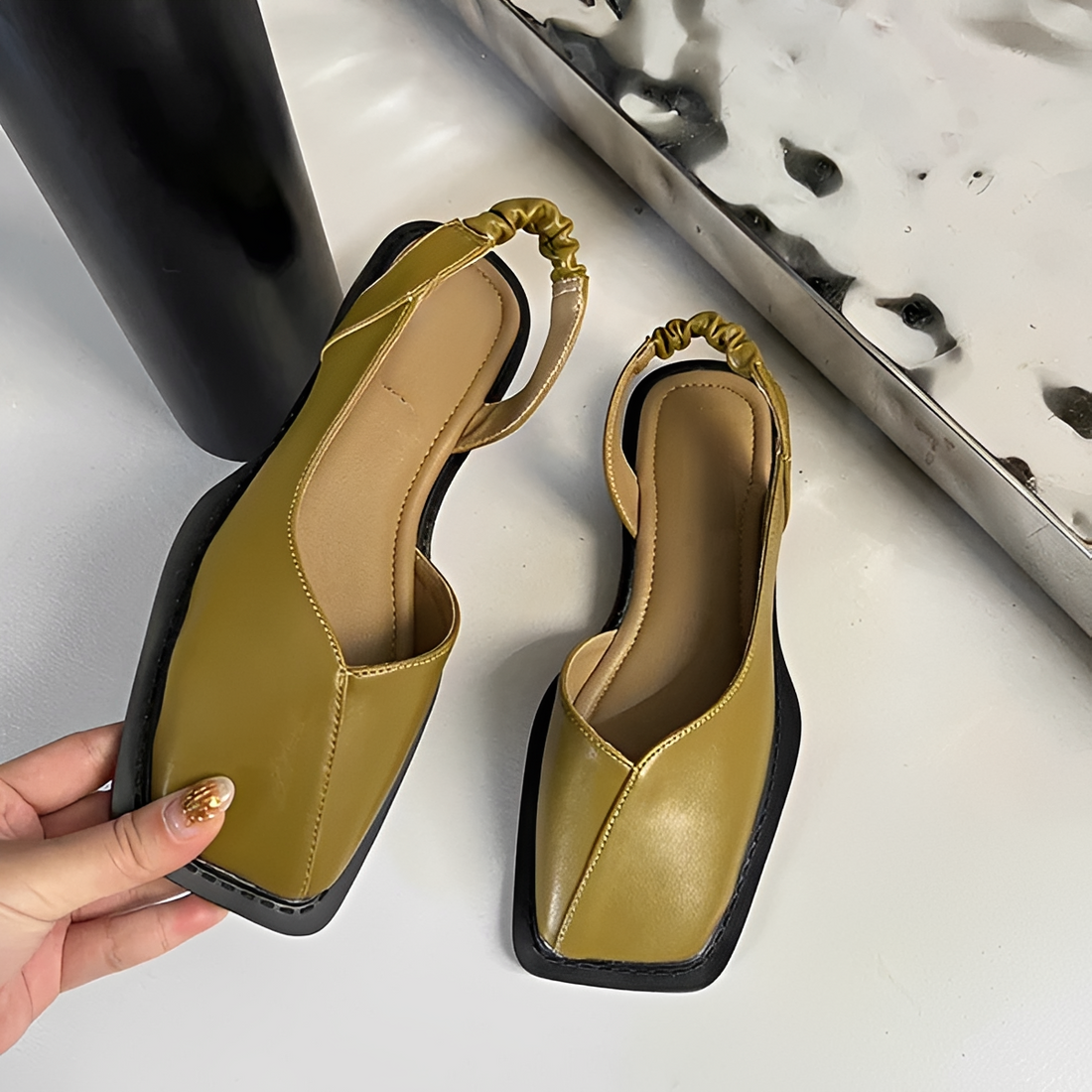 Eileen - Stylowe Buty z Kwadratowym Noskiem