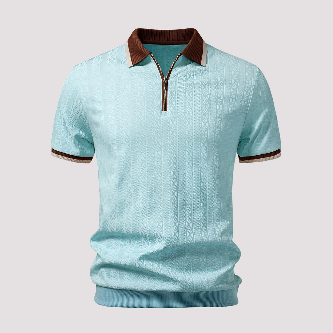 Bryn - Elegancka koszulka polo z suwakiem