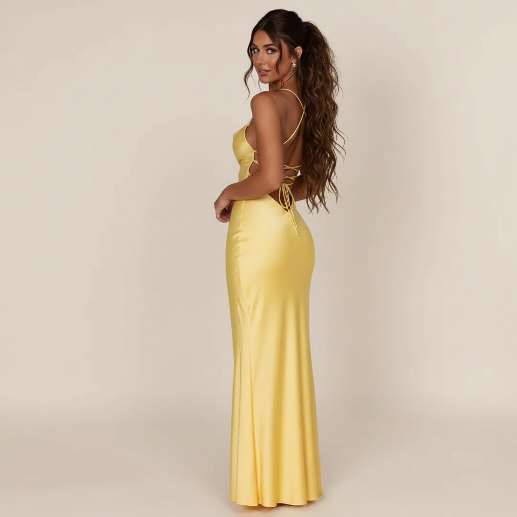 Meliva - Elegancka i podkreślająca figurę sukienka maxi