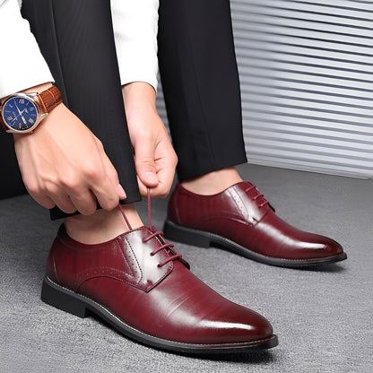 Beckham - Eleganckie Sznurowane Buty Brogu dla Mężczyzn