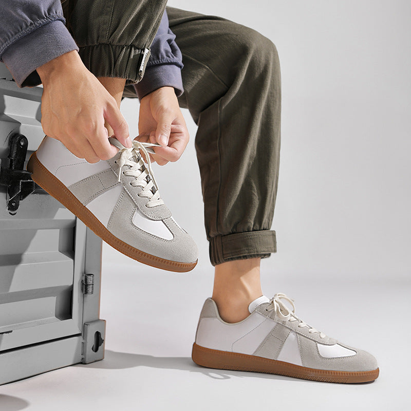 Gino - Klasyczne miękkie sneakersy z masywnymi podeszwami dla mężczyzn