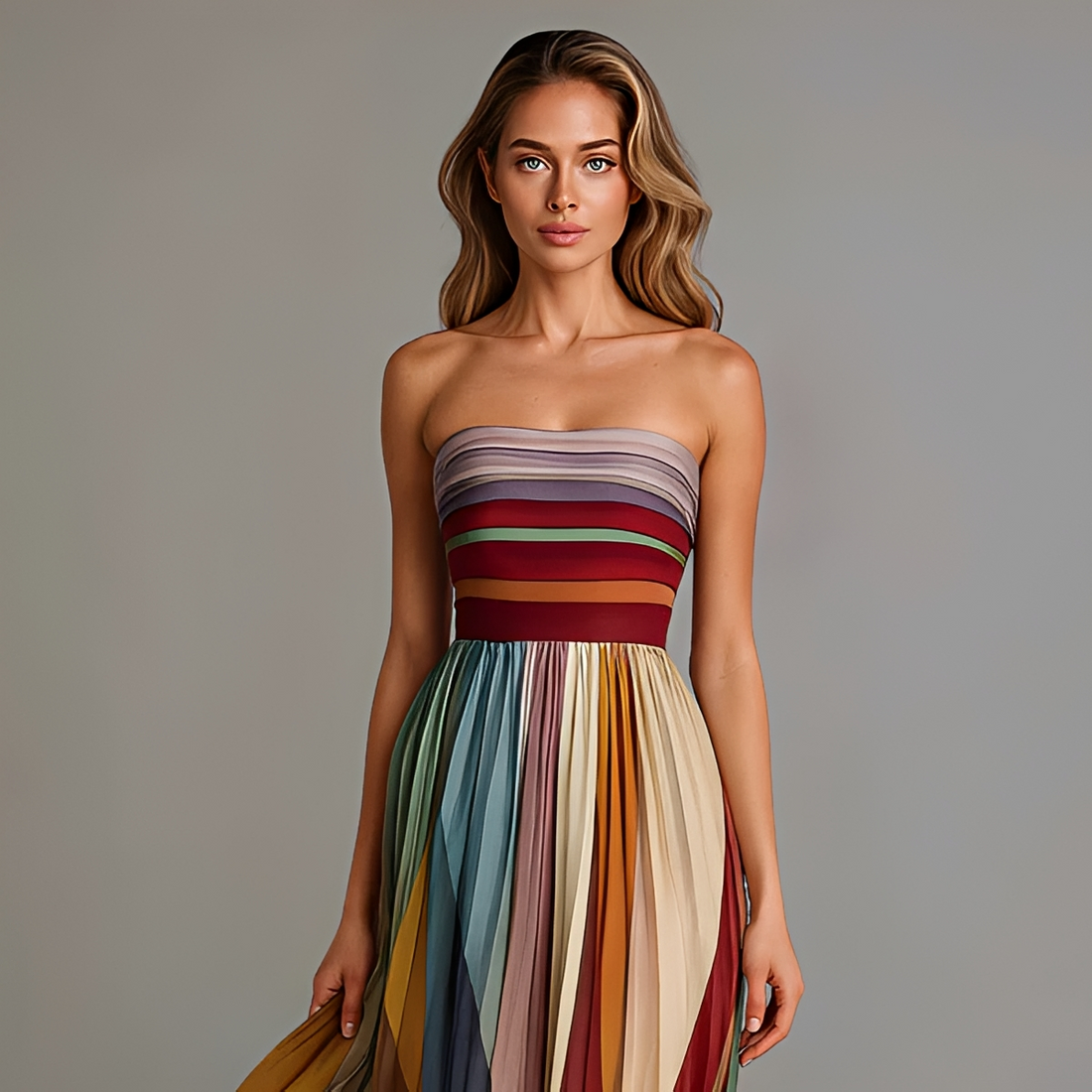 Gracelyn - Stylowa Sukienka Maxi z Tubowym Topem