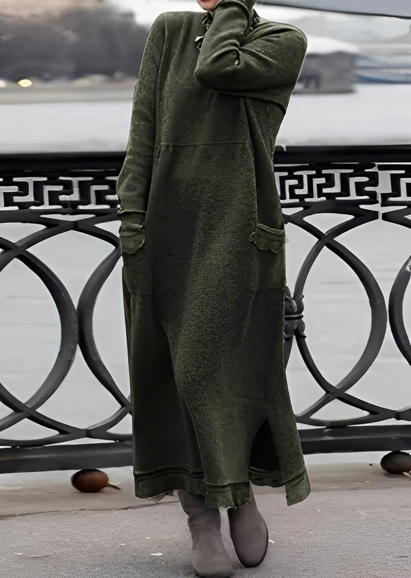 Emma - Elegancka, luźna i ciepła sukienka damska