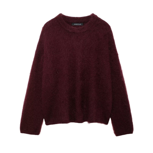 Valorie - Damski sweter oversize z moherowej mieszanki