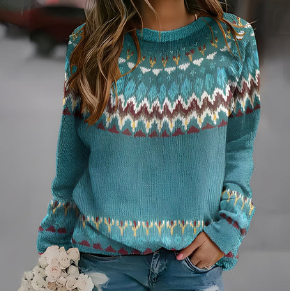 Madalyn - Kobiecy sweter z nadrukiem w eleganckim stylu