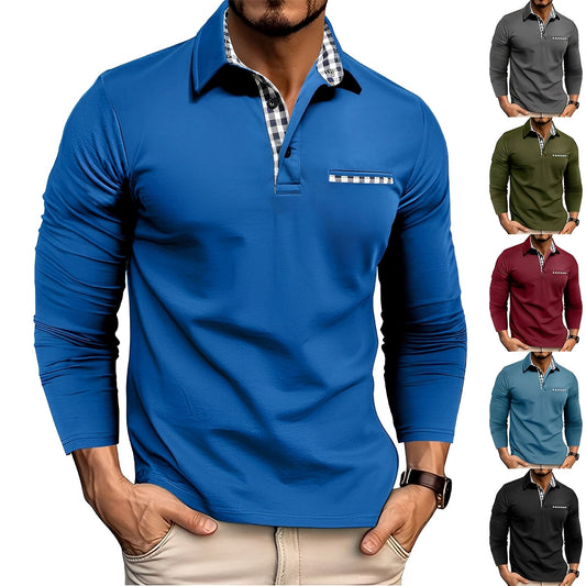 Charel - Fashionable men's long-sleeved shirt with collar