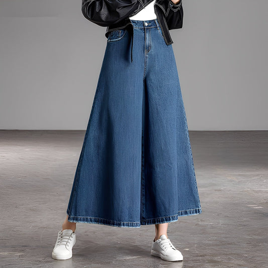 Jasmine - Nowoczesne damskie jeansy z szerokimi nogawkami