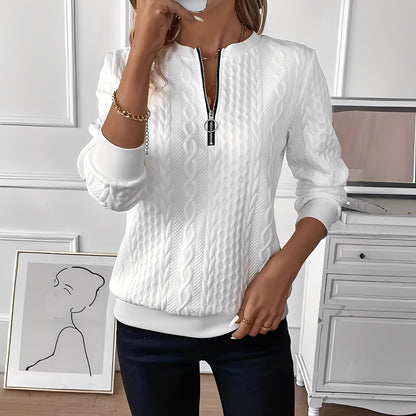 Chesley - Elegancki damski sweter z zamkiem