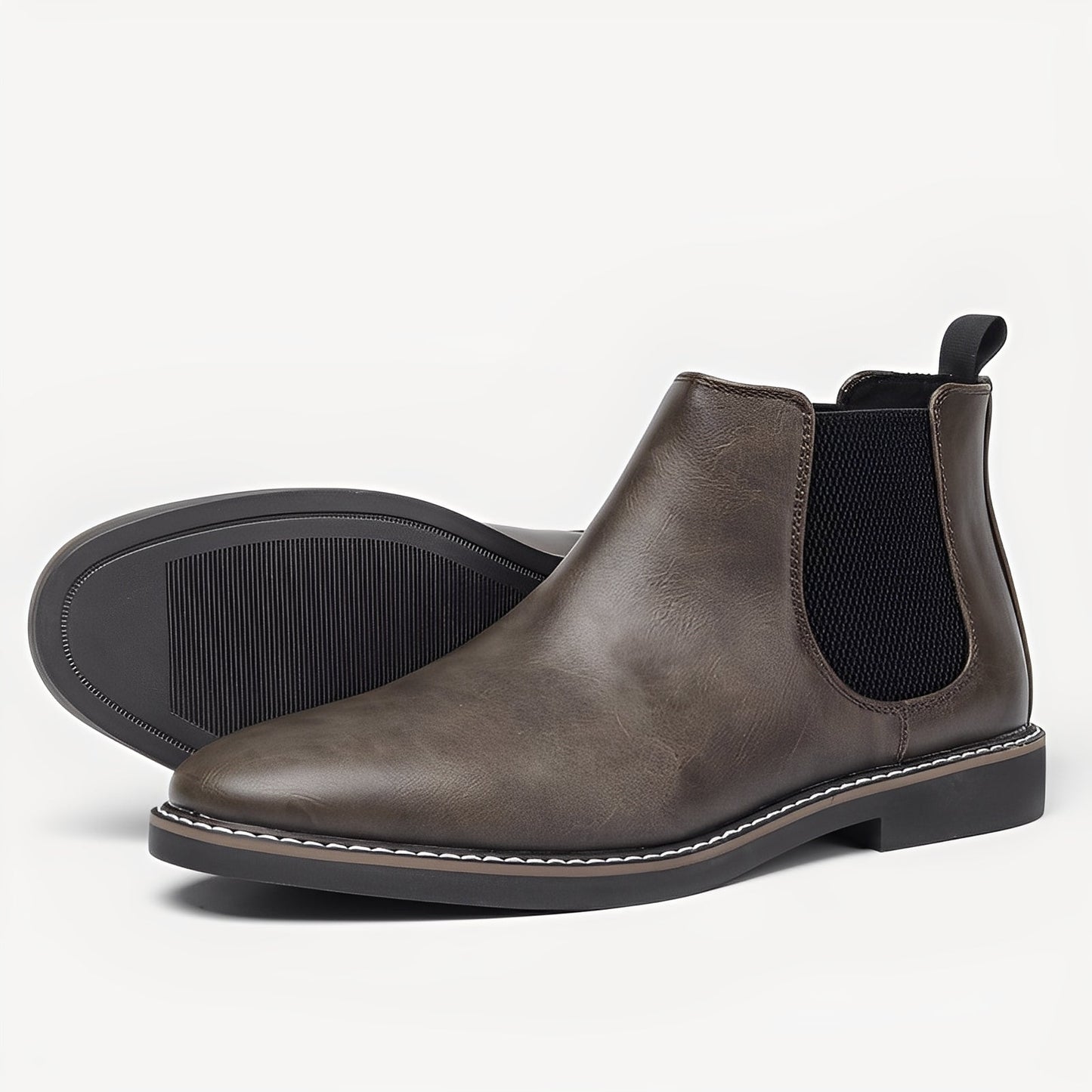 Clifton - Tradycyjne męskie buty Chelsea ze skóry