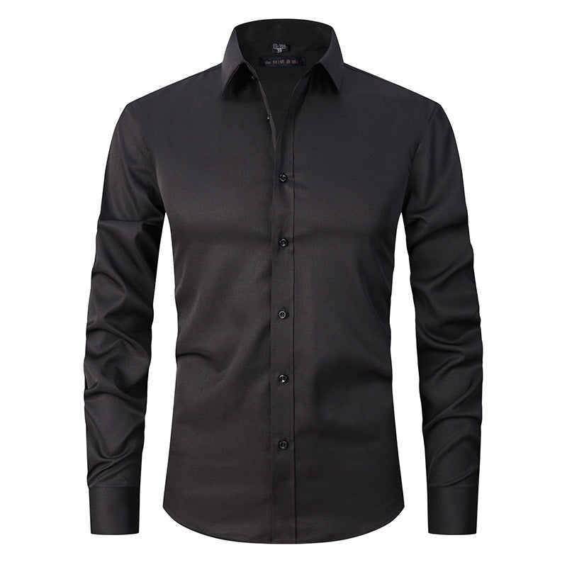 Jaren - Męska elegancka koszula ze stretchu z długimi rękawami