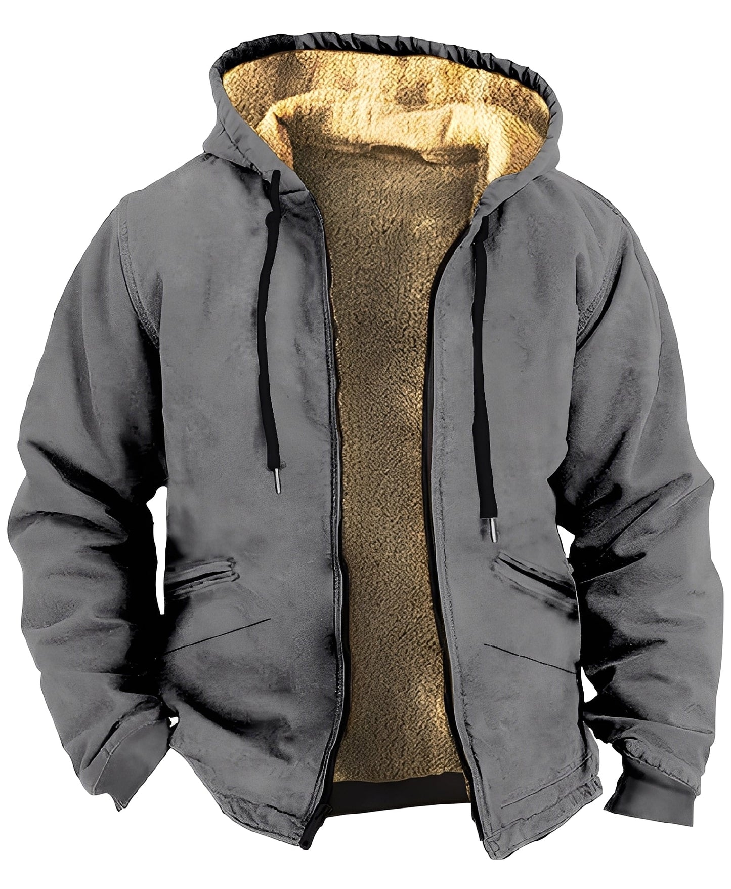 Mervin - Kapturowa welurowa kolorowa kurtka dla mężczyzn