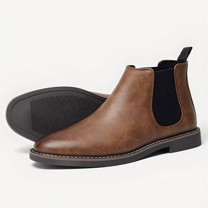 Clifton - Tradycyjne męskie buty Chelsea ze skóry