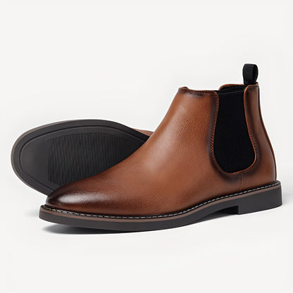 Clifton - Tradycyjne męskie buty Chelsea ze skóry