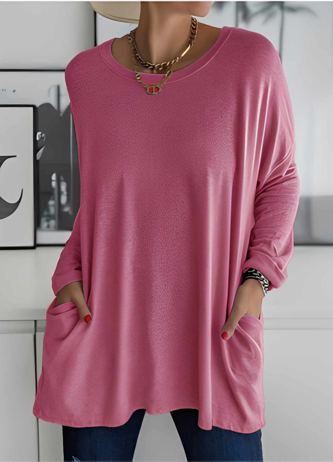 Shanene - Sweter damski o luźnym kroju