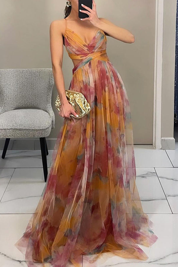 Gwendolyn - Stylowa Sukienka Maxi w Kwiaty Damska
