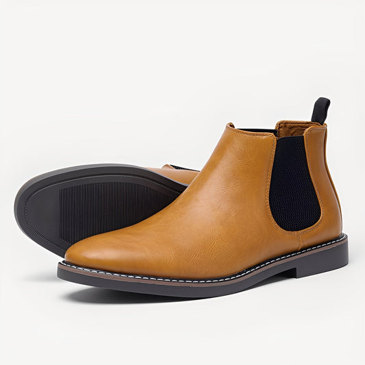 Clifton - Tradycyjne męskie buty Chelsea ze skóry