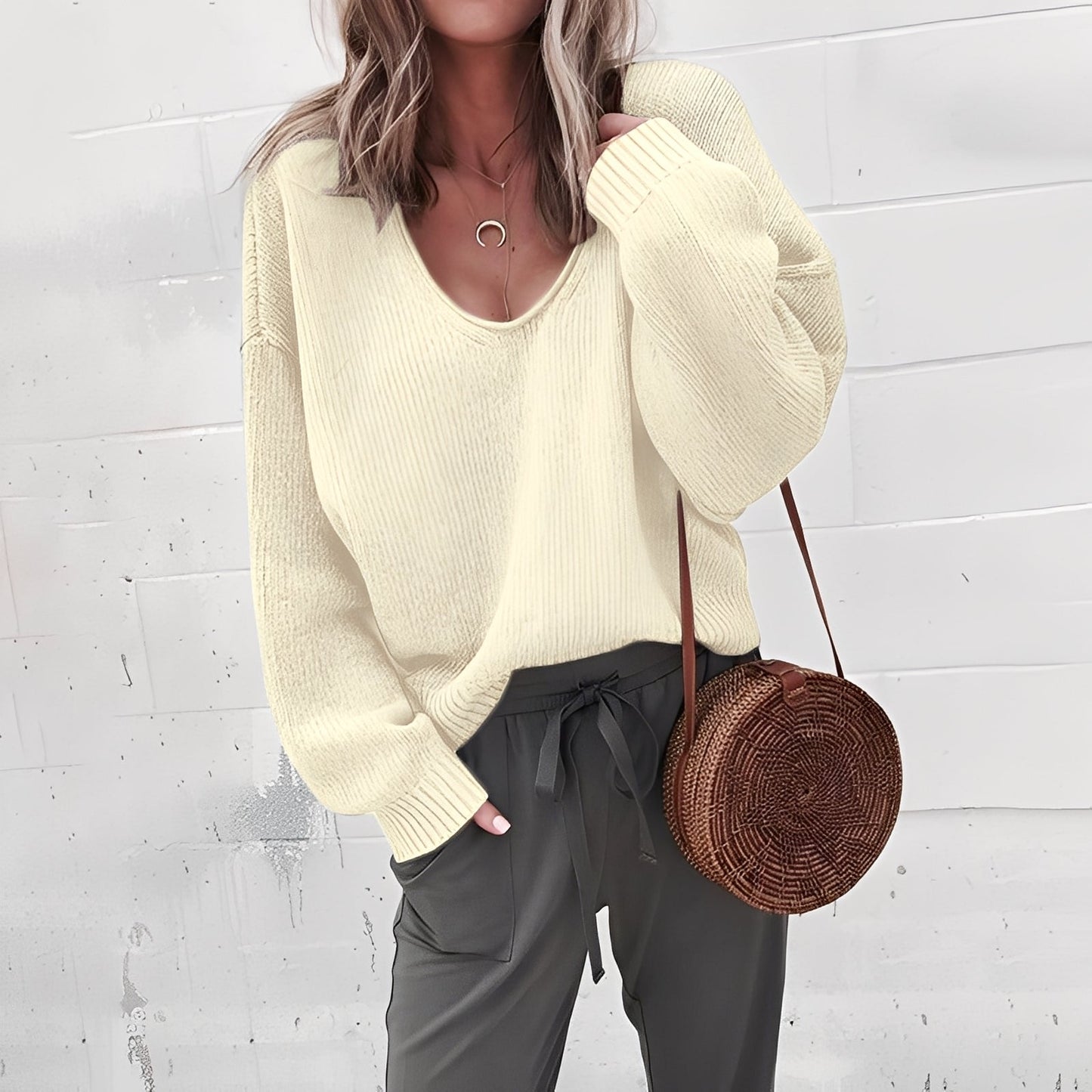 Kaylen - Damski sweter o luźnym kroju