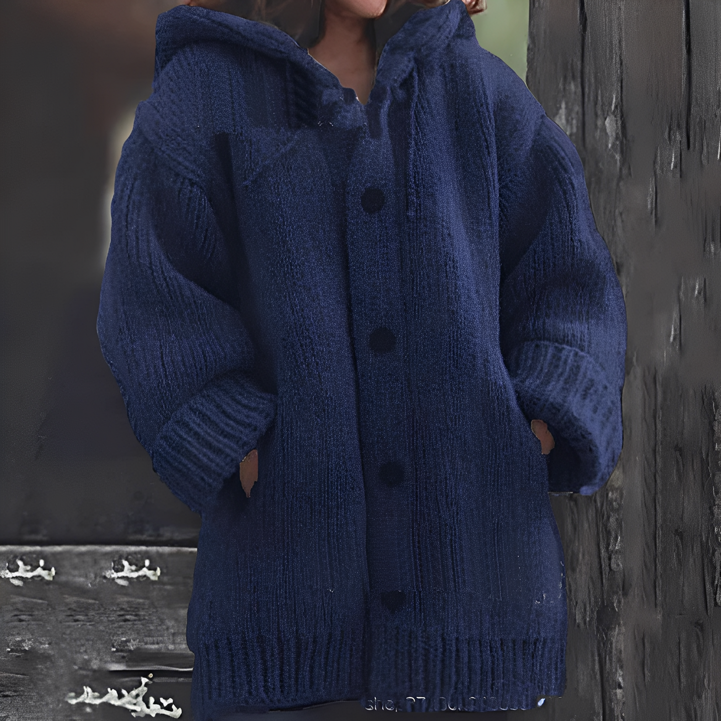 Jaqueline - Wygodny damski sweter z kapturem