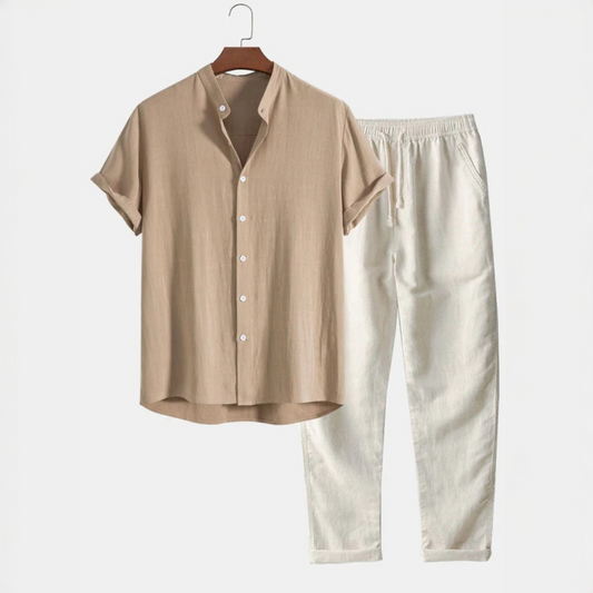 Macserne - Set of polo shirt and casual trousers for men