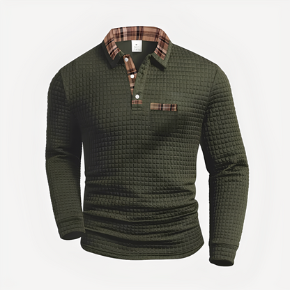 Morris - Elegancka męska koszulka polo z długimi rękawami